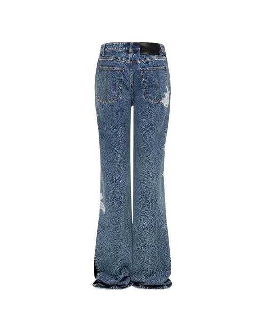 Hellessy Blue Zion Lace-Patchwork Jeans