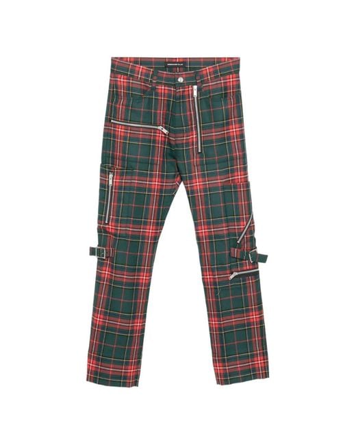 Undercover Gray Tartan Trousers for men