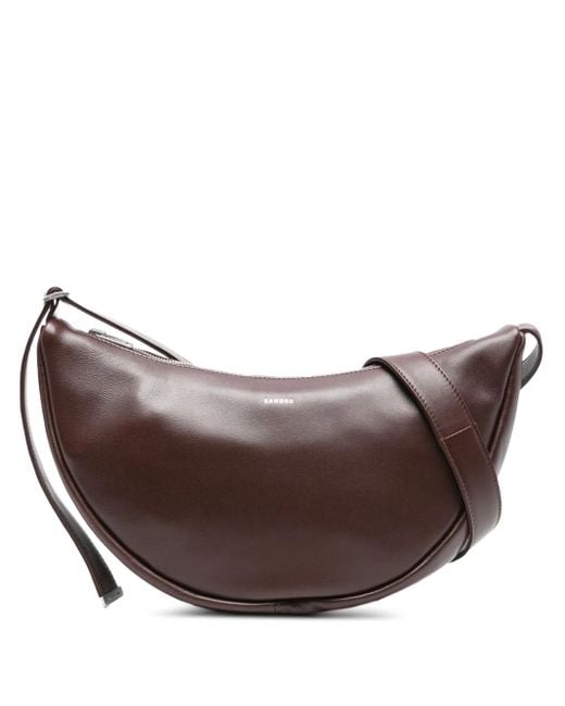 メンズ Sandro ショルダーストラップ レザーバッグ Brown