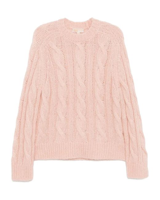 Michael Kors Pink Cable-Knit Jumper