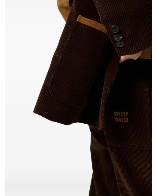 Miu Miu Brown Corduroy Pants