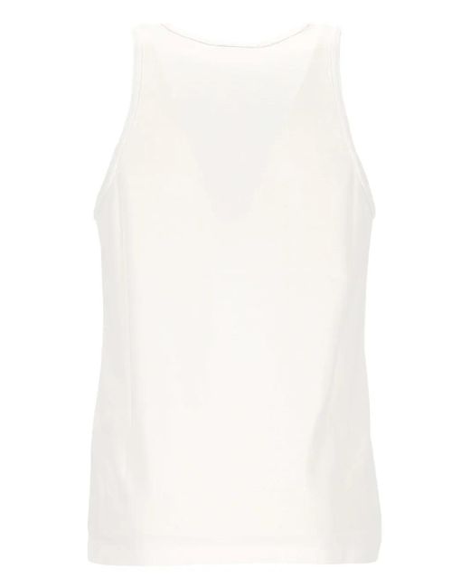Givenchy White Logo-Print Tank Top for men