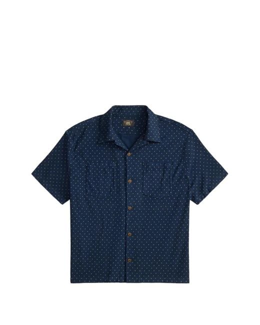 RRL Blue Star-Print Shirt for men