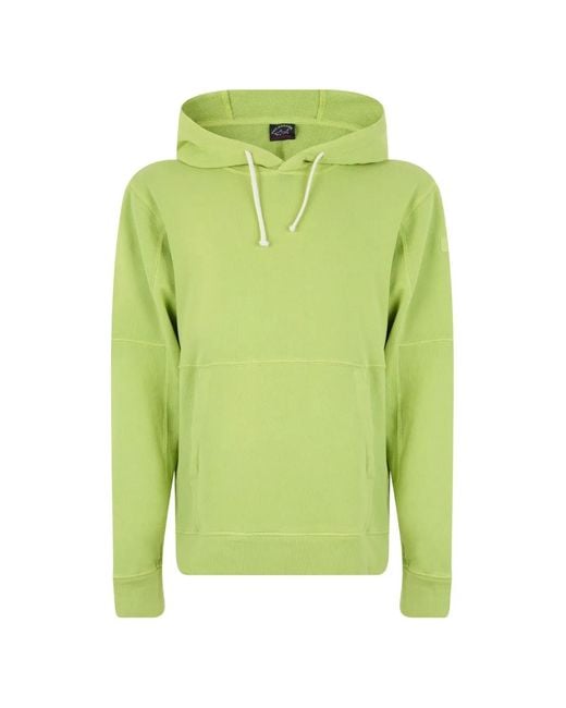 Paul & Shark Green Drawstring Cotton Hoodie for men