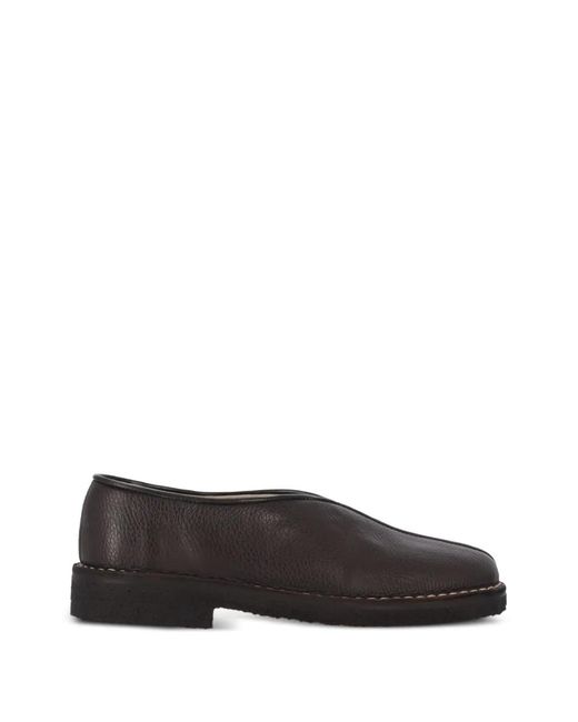Lemaire Black Leather Loafers