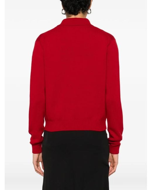 Polo A Maniche Lunghe di Givenchy in Red