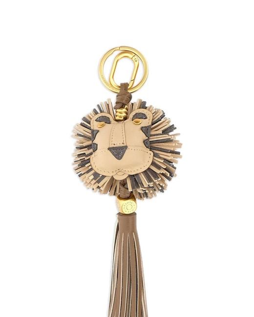Gianni Chiarini Metallic Lion-Motif Tassel Keyring