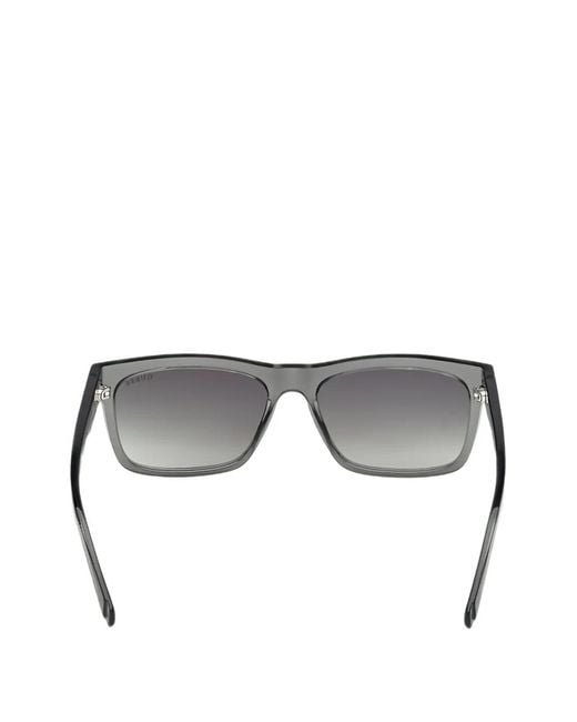GUESS EYEWEAR Gray Lunettes De Soleil À Monture Rectangulaire for men