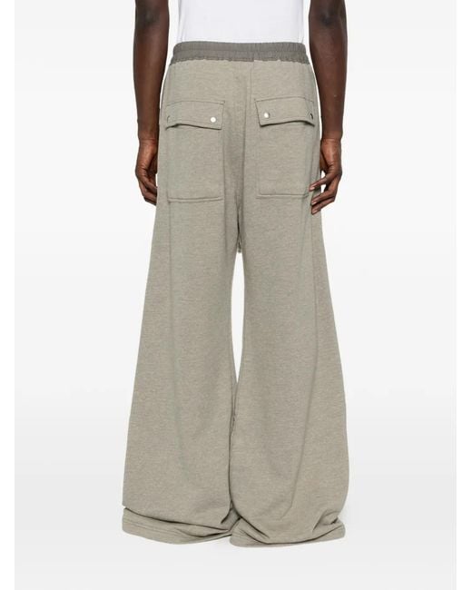 Rick Owens White Drawstring Wide-Leg Trousers for men