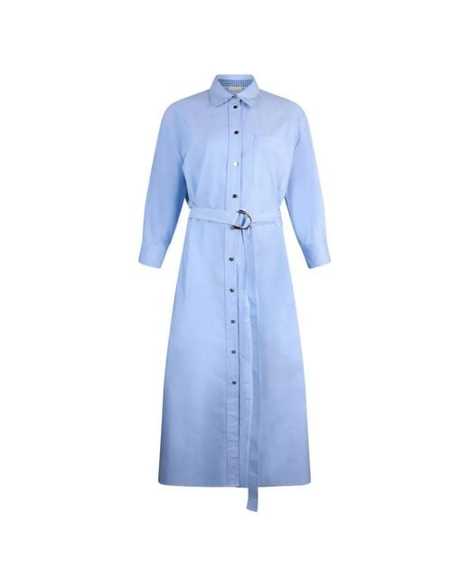 Liu Jo Blue Long Shirt Dress