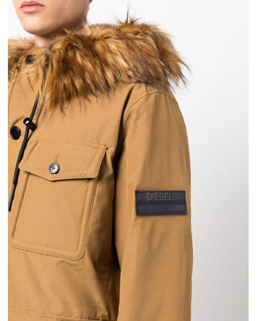 DIESEL Natural W-Jorg-Nw Hooded Parka Coat for men