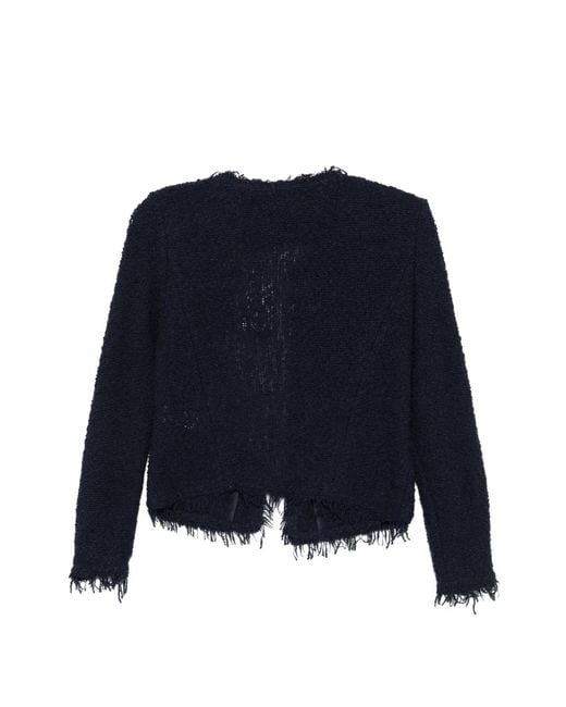 IRO Blue Frayed Jacket