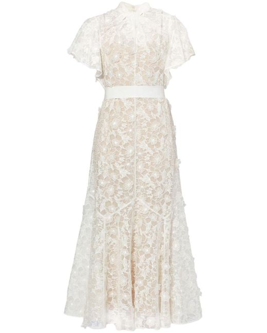 Erdem White Celestina Kleid aus Cutwork-Organza