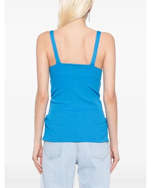 Christopher Esber Blue Open Twist Apron Tank Top