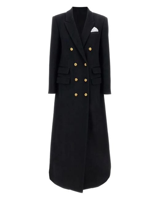 Elisabetta Franchi Double-breasted Coat Black