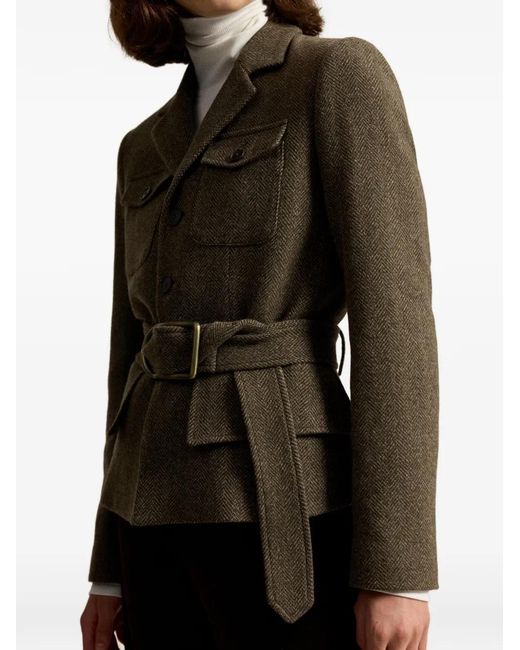Polo Ralph Lauren Green Herringbone Utility Jacket