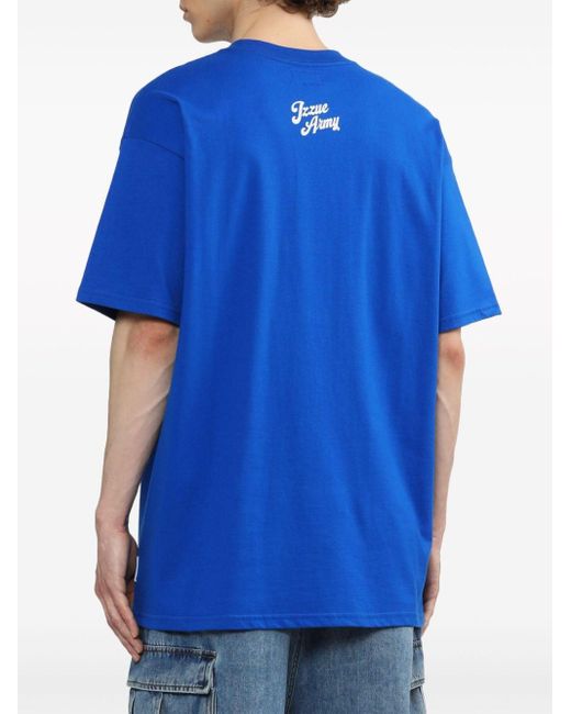 Camiseta con logo estampado Izzue de hombre de color Blue