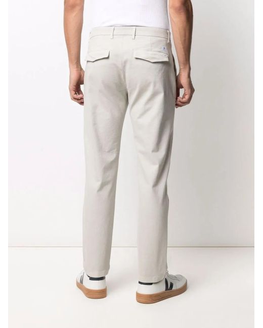 Department 5 Gray Straight-Leg Cotton-Blend Trousers for men