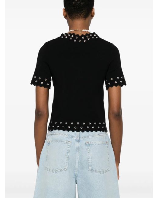 Camisa con detalles de ojales Maje de color Black