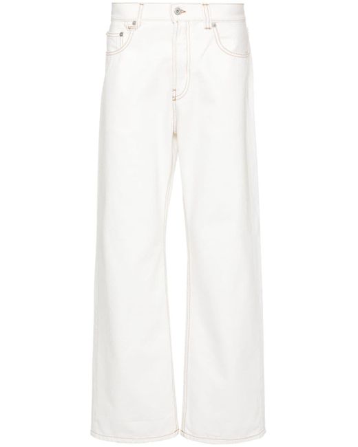 Jacquemus White Le De Nîmes Droit Mid-Rise Straight-Leg Jeans for men