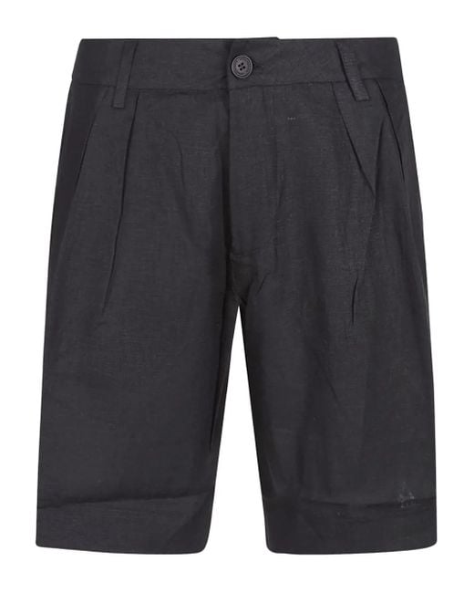 Pantalones cortos de lino con pinzas hinnominate de color Gray
