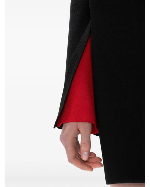 J.W. Anderson Black Contrast Cuff Fitted Dress