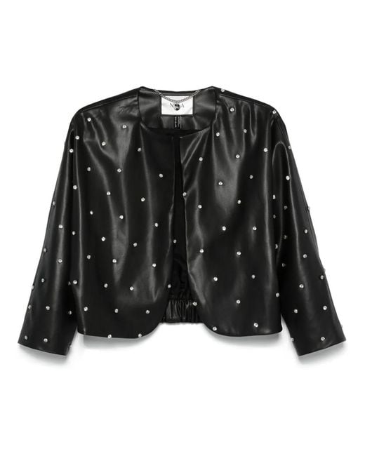 Nissa Black Crystal-Embellished Jacket