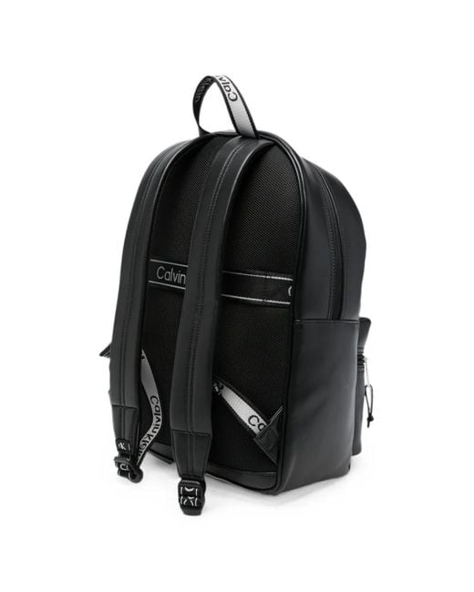 Calvin Klein Black Logo-Print Backpack for men