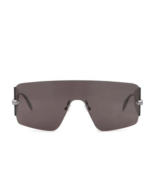 メンズ Alexander McQueen オーバーサイズフレーム サングラス Gray
