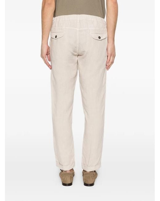 Eleventy White Drawstring-Fastening Trousers for men