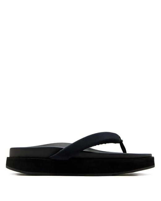 Onwuad Black Cuda Padded-Thong Sandals
