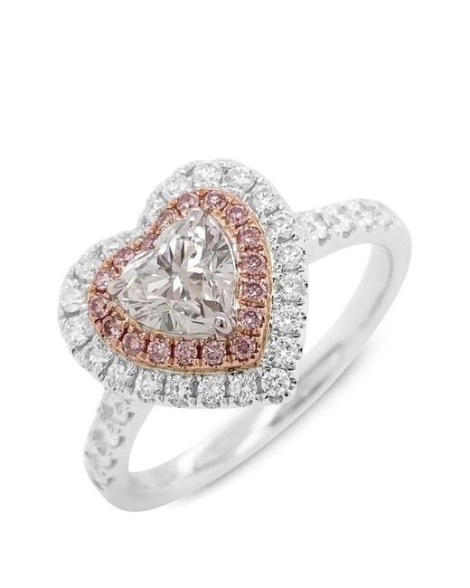 HYT Jewelry White Heart-Motif Diamond Ring