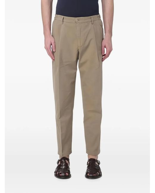 Briglia 1949 Natural Pleated Chino Trousers for men