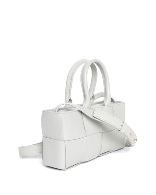 Bottega Veneta White Mini Arco Tote Bag