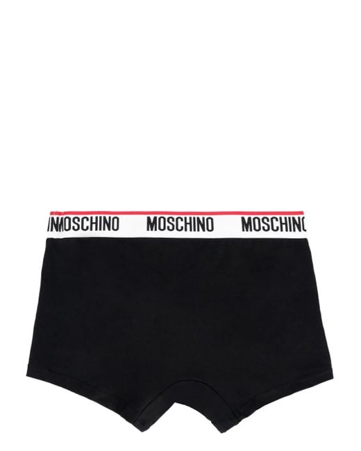 Moschino Black Logo-Waistband Briefs (Set Of Two) for men