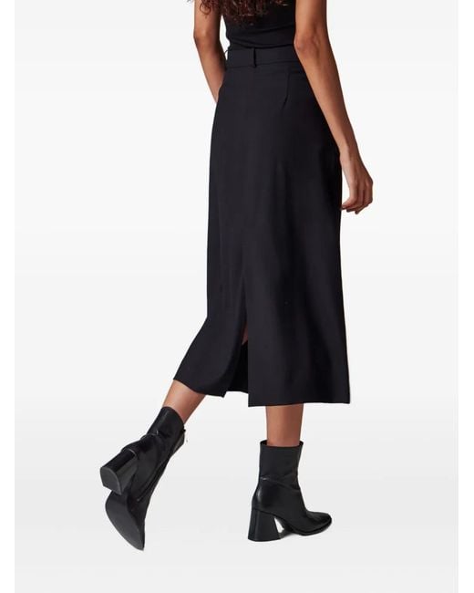 Paul Smith Black Belted A-Line Skirt