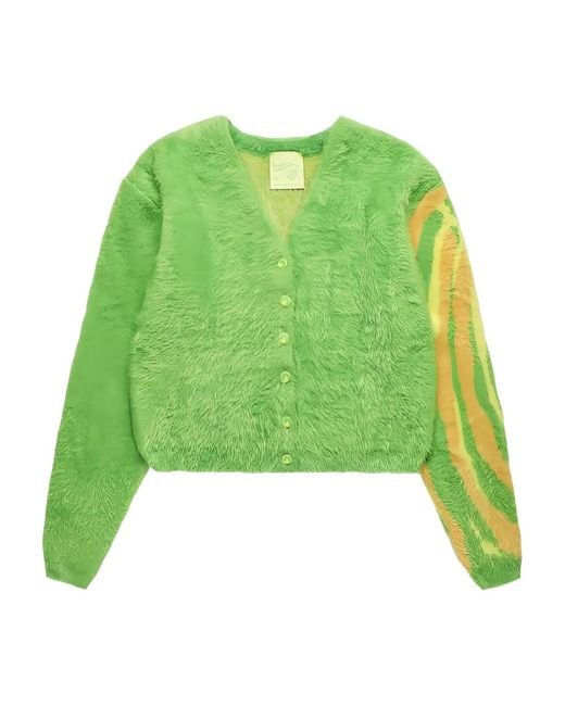 Sky High Farm Green Shearling Cardigan
