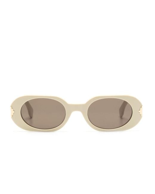 Marcelo Burlon Natural Oval-frame Sunglasses for men