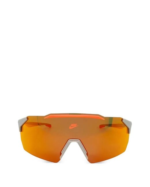 Nike Orange Limitless Shield Mirrored Sunglasses