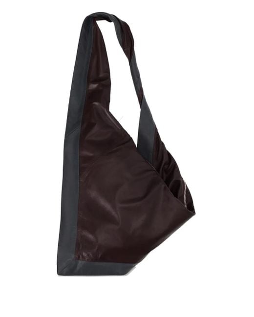 LA ROSE Black Bandana-Shape Tote Bag