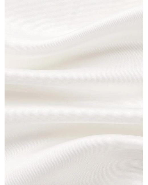 Bondi Born White Como Bias-Cut Slip Maxi Dress