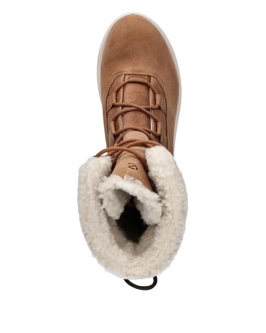 Ecco Brown Solice Lace-Up Snow Boots