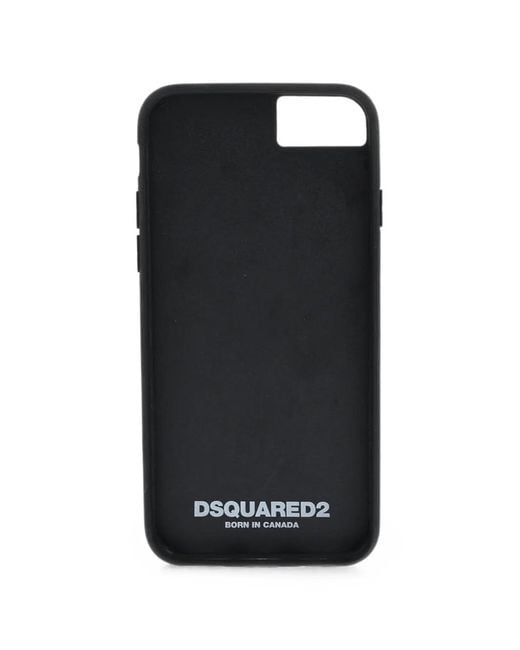DSquared² Black Logo-Print Iphone 8 Plus Phone Case for men