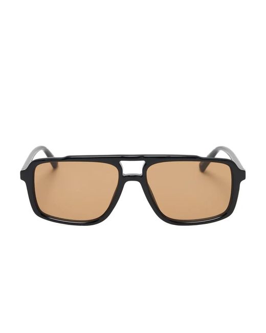 Le Specs Natural Le Gars Rectangle-Frame Sunglasses