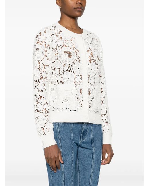 P.A.R.O.S.H. White Copper Cardigan