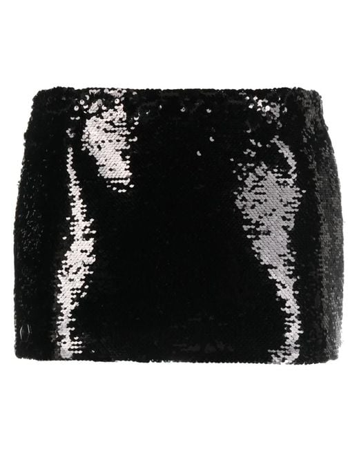 Philipp Plein Black Sequin-Embellished Miniskirt