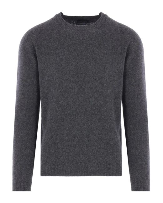 Roberto Collina Gray Crew-Neck Sweater for men