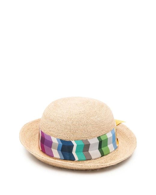 Missoni White Ribbon-Trimmed Sun Hat