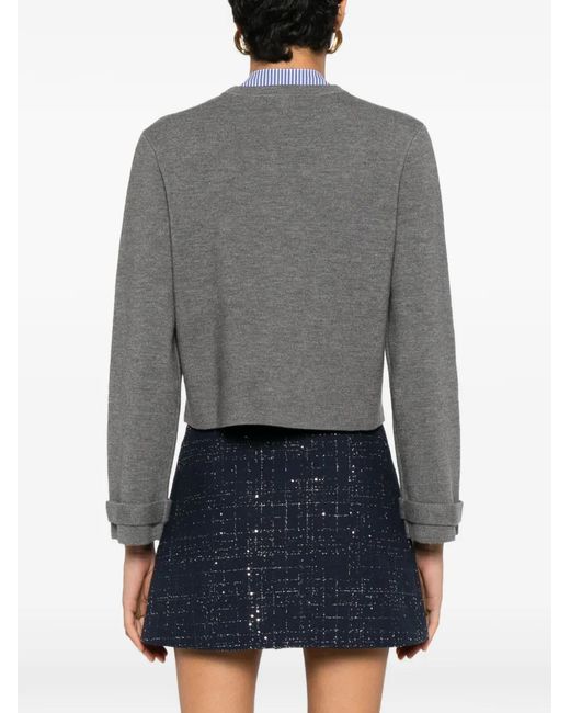 Maje Gray Cardigan With Removable Tie