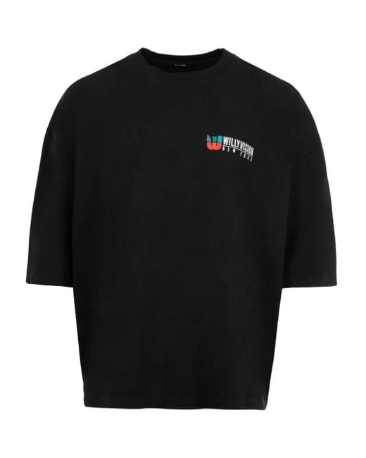 メンズ Willy Chavarria ロゴ Tシャツ Black